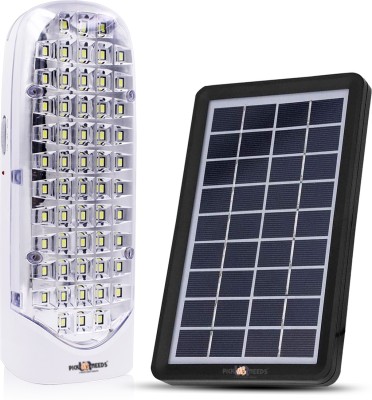 Make Ur Wish Rechargeable Emergency Light 56SMD With Solar Panel(3W+9V) Lantern 8 hrs Lantern Emergency Light(White+Solar)
