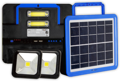 Pick Ur Needs Rechargeable Emergency Solar Inverter Torch Lamp With 3 Individual 6V Led Bulbs 7 hrs Lantern Emergency Light(black, blue)