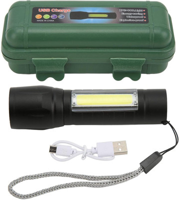 WunderVoX Ultra Brightest Small Flash Light Handheld Pocket Compact-Black 2 hrs Torch Emergency Light(Black)