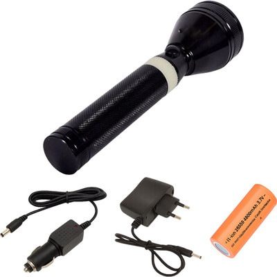CICASTO High Power Torch Light for Camping, Hiking, and Travel Torch(Black, 19 cm, Rechargeable)