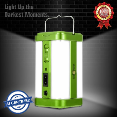 Pick Ur Needs Solar Rechargeable Extra Bright 4 Tube With 2 Multiple Mode Charging Indicator 5 hrs Lantern Emergency Light(Green)