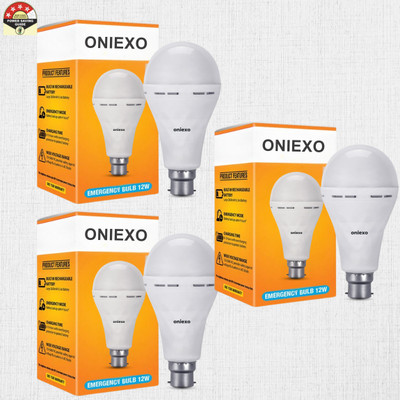 ONIEXO 12W LED Bulb with Built-in Emergency Power Backup-D15 4 hrs Bulb Emergency Light(White)