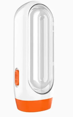 GLOWISH MINI PORTABLE TWIN TUBE LED BRIGHT RECHARGEABLE EMERGENCY LED FLASHLIGHT 2 hrs Lantern Emergency Light(White)