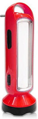 GLOWISH RECHARGEABLE BATTERY 2IN1 TORCH+EMERGENCY LIGHT 2 hrs Torch Emergency Light(Red)