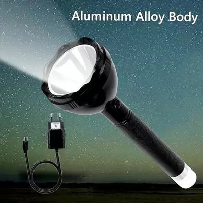ShopGlobal 60 High-Bright LED Light with Android Charging Support Emergency Light 5 hrs Torch Emergency Light(Black)