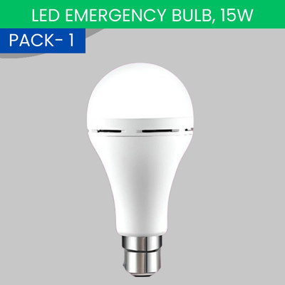 GUGGU 15W Rechargeable Inverter LED Bulb with Upto 4H.Power Cut Lighting Pack od_1W493 4 hrs Bulb Emergency Light(White)