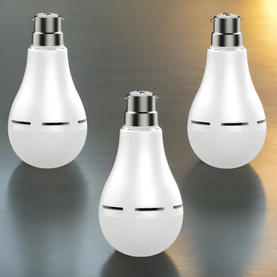FRONY Emergency Bulb 9W LED 1200mAh battery 4 hrs emergency light Pack of 3 bulbKE450 4 hrs Bulb Emergency Light(White)
