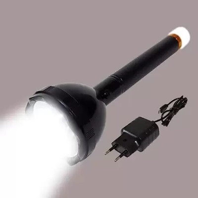 Zeno volt Led Torch Light Long Range 1000 Meter 1 Km High Power With Back Light Heavy Duty Torch(Black, 12 cm, Rechargeable)