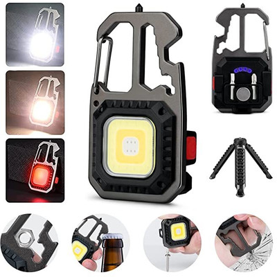 ECOSKY Rechargeable Keychain Metal Torch For emergency 4 hrs Lantern Emergency Light(Black)