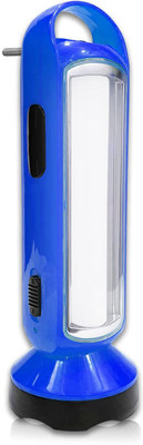 GLOWISH RECHARGEABLE EMERGENCY LED TORCH WITH LED TUBE FEATURE 2 hrs Torch Emergency Light(Blue)