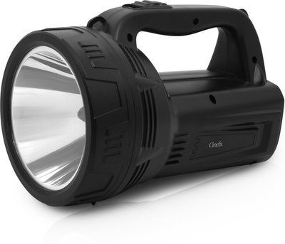 Cinefx High Power Led Rechargeable Long Range Up to 1 Km Waterproof 12 hrs Torch Emergency Light(MATE BLACK)