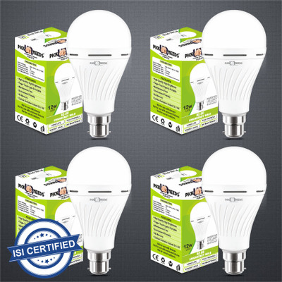 Pick Ur Needs 12 W Inverter Standard B22 D Inverter Bulb(White, Pack of 4)