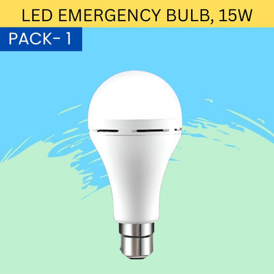 SACRO 15W Rechargeable Inverter LED Bulb with Upto 4H.Power Cut Lighting Pack od_1Q78 4 hrs Bulb Emergency Light(White)