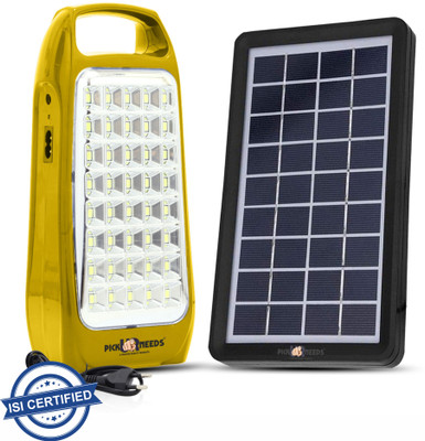 Pick Ur Needs Rechargeable 40LED Lamp Home Emergency Light with Eco Friendly Solar Panel 8 hrs Lantern Emergency Light(Yellow + Solar)