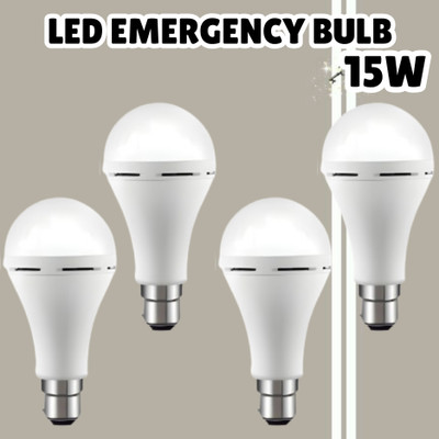 GUGGU (Emergency Inverter Blub) charging 15W LED Bulb for Extended Lighting_Pack_4I194 4 hrs Bulb Emergency Light(White)