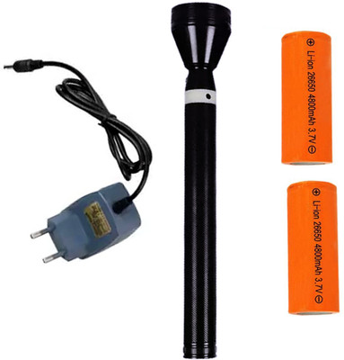 Kindw 15W High Power Best Quality 3 Mode LED Ultra Bright Long Range 1000 Meter Torch(Black, 27 cm, Rechargeable)