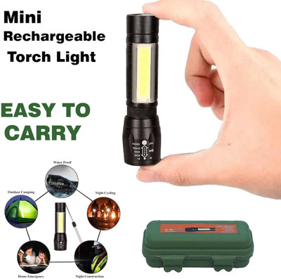 UFG Zoomable Rechargeable Torch 3 hrs Torch Emergency Light(Black)