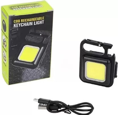 T TOPLINE New LED Keychain Flashlight 164 Rechargeable 3 Lighting Modes With Bottle Opener 6 hrs Lantern Emergency Light(Black)