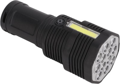 Xydrozen USB smart fast charging strong light flashlight Torch(Black, 15.5 cm, Rechargeable)