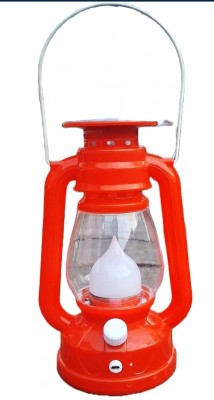 yuplite 1st Step Night Lamp Solar Rechargeable Lantern Emergency Light 4 hrs Lantern Emergency Light(Red)