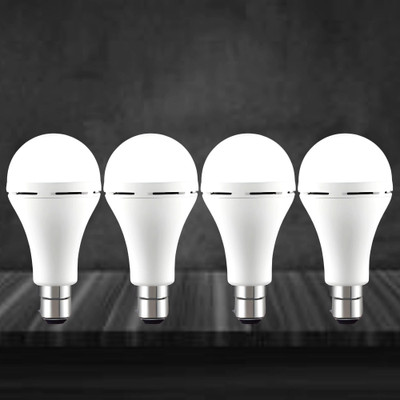 VR Bright Lite Emergency 12W Inverter LED Bulb with 2000mAh Rechargeable Battery Pack of 4 B329 4 hrs Bulb Emergency Light(White)