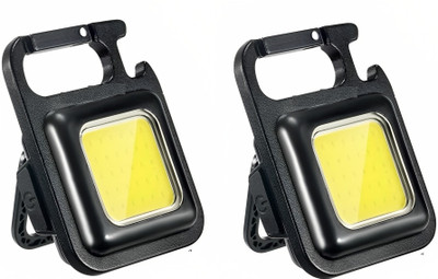 awza Multifucnion Keychain Rechargeable Led with Bottle Opener, Magnetic Base 6 hrs Lantern Emergency Light(Black)