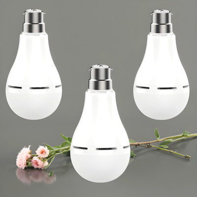 GUGGU Emergency bulb 12W LED & 2000mAh battery 4hrs inverter light pack of 3 bulbRZ254 4 hrs Bulb Emergency Light(White)