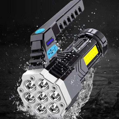Xydrozen Upgraded Ultra-Bright Tactical Flashlight 4 hrs Torch Emergency Light(Black)