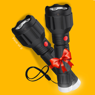 Daily Needs Shop 2 In 1 Light Mode Rechargeable Handy 50W Long Range Torch Light 1200mAh Battery 3 hrs Torch Emergency Light(Black)