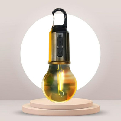 SACRO Rechargeable Camping Lights, Waterproof LED Bulb For Tent with USB Type C A49 5 hrs Bulb Emergency Light(Black)