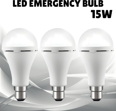 SACRO (Emergency Inverter Blub) charging 15W LED Bulb for Extended Lighting_Pack_3T10 4 hrs Bulb Emergency Light(White)