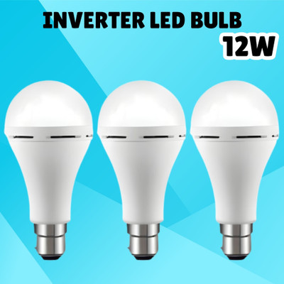 SACRO (Emergency Inverter Blub) charging 12W LED Bulb for Extended Lighting_Pack_3E388 4 hrs Bulb Emergency Light(White)