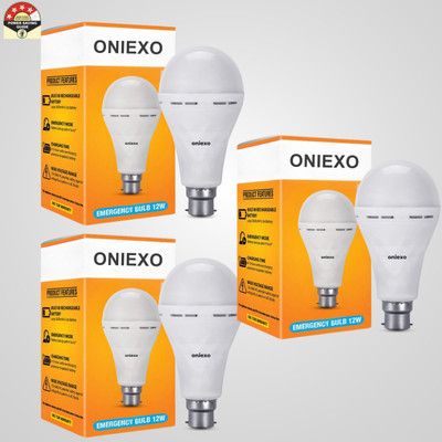 ONIEXO 12W LED Bulb with Built-in Emergency Power Backup-D20 4 hrs Bulb Emergency Light(White)