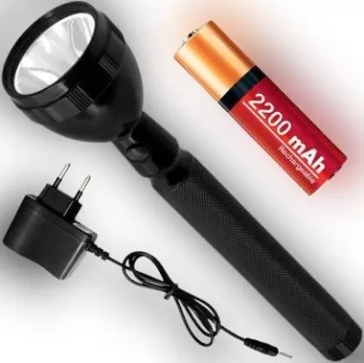 NKZ Rechargeable Industrial Security Purpose Metal Torch 4 hrs Lantern Emergency Light(Black)