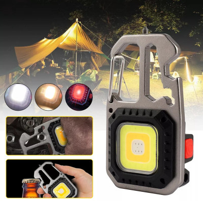 Xydrozen 4-COB LED Work Light with Strong Magnets 5 hrs Torch Emergency Light(Multicolor)
