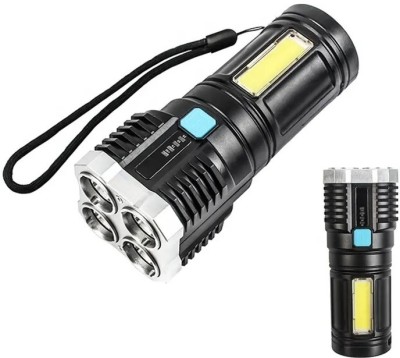 Wifton Super Bright LED Torch Flashlight 3 hrs Torch Emergency Light(Black)