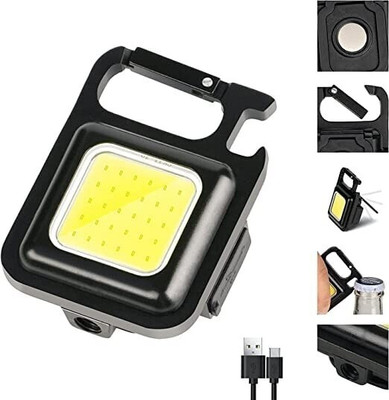 UNZAG Multifunction Keychain Led Light With_Bottle Opener Keychain Emergency Light Torch(Black, 15 cm, Rechargeable)