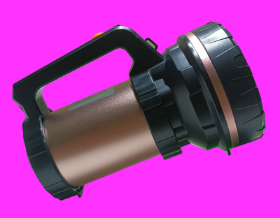 MitSales 2 Km Long Range With 125 W Bright LED,Jumbo Size ,3 Modes Supports Solar 8 hrs Torch Emergency Light(Black & Pink)