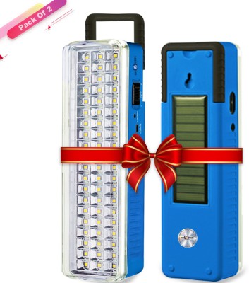 Pick Ur Needs Solar Rechargeable 60 Led High Bright Floor Lantern Light Pack of 2 7 hrs Flood Lamp Emergency Light(Blue)
