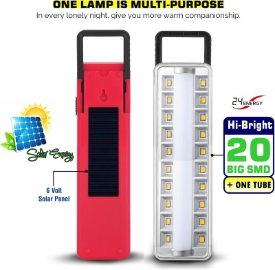 EN 24 ENERGY Rechargeable LED Tube Lantern High Brightness & Extra Backup Light 7 hrs Lantern Emergency Light(Red)