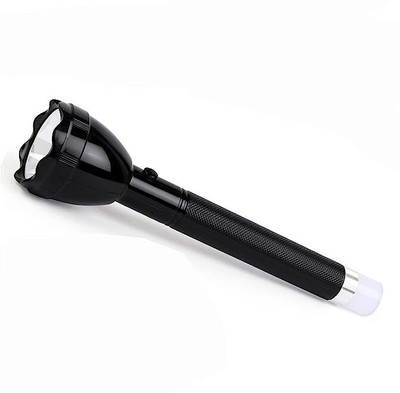 KAVANA 2 in 1 Flashlight with Dual LED, Rechargeable Emergency Torch(Black, 7 cm, Rechargeable)