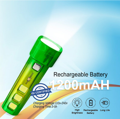 Pick Ur Needs 5 in 1 Mini Emergency Rechargeable Led Torch Light With Blinker 10 hrs Torch Emergency Light(Pack of 1)