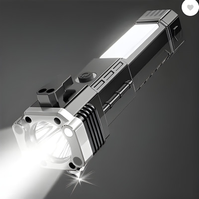 subton Rechargeable torch with Glass Breaker,Phone Charger 5 hrs Torch Emergency Light 7 hrs Torch Emergency Light(Black)