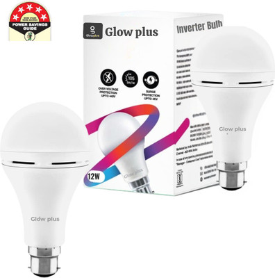 VR Bright Lite Pck-2-LED 12W Emergency Backup Bulb 4 hrs Bulb Emergency Light(White)