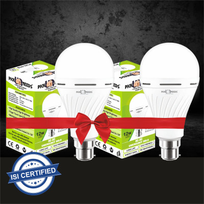 Pick Ur Needs 12 W Round B22 D Energy Saving Inverter Bulb With Bright LED Light 5 hrs Bulb Emergency Light(White)