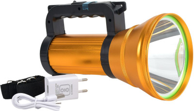 MZ M970 (RECHARGEABLE LED SEARCHLIGHT) Multifunctional 5 Modes,300W,7200mAh Battery 10 hrs Torch Emergency Light(Gold)