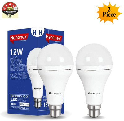 Henonex Charging Emergency Bulb-12W-09 4 hrs Bulb Emergency Light(White)