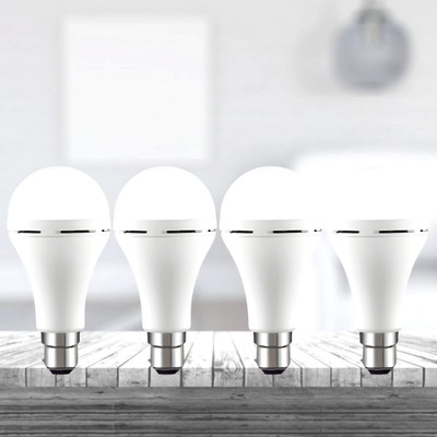 FRONY Emergency 12W Inverter LED Bulb with 2000mAh Rechargeable Battery Pack of 4 B125 4 hrs Bulb Emergency Light(White)