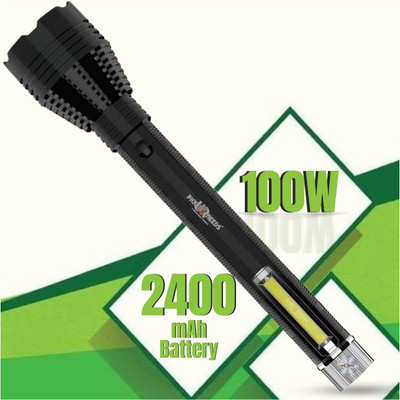 Pick Ur Needs Rechargeable 100W Search Torch+ COB With Strong Brightness 3 Mode LED Light 5 hrs Torch Emergency Light(Black)