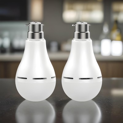 YAROH Charging bulb 12W LED & 2000mAh battery 4hrs emergency light pack of 2 bulbL4425 4 hrs Bulb Emergency Light(White)